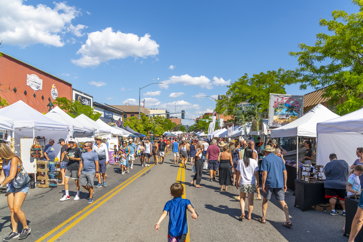 An annual Arts and Crafts Street Fair