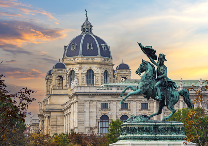 Statue of Archduke Charles on Heldenplatz square, Vienna, Austria