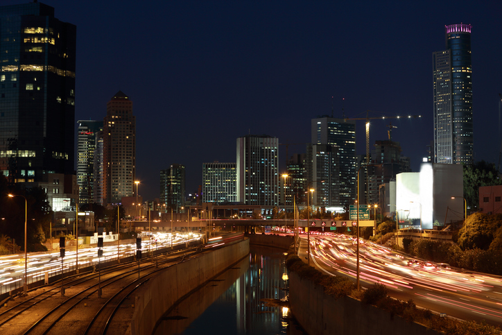Ayalon freeway & Ramat Gan, Israel