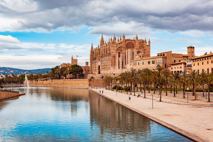 View Of Canal And Buildings Against Sky, Palma de Mallorca