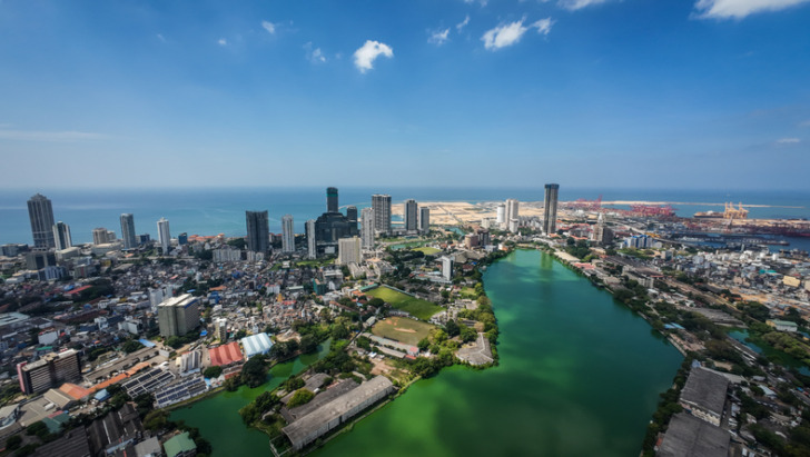 The panorama of Colombo seen from the Lotus Tower