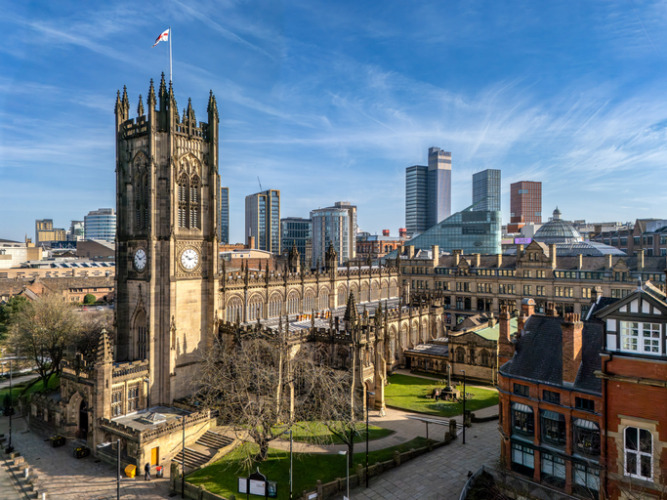A Sunny View of Manchester Cathedral