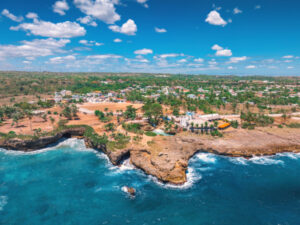 La Romana Village Boca de Yuma Caribbean rocky coastline, Dominican Republic, beautiful ocean view