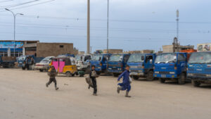 the city of Kunduz is the administrative center of the province in the north of Afghanistan, street trade, workshops of craftsmen