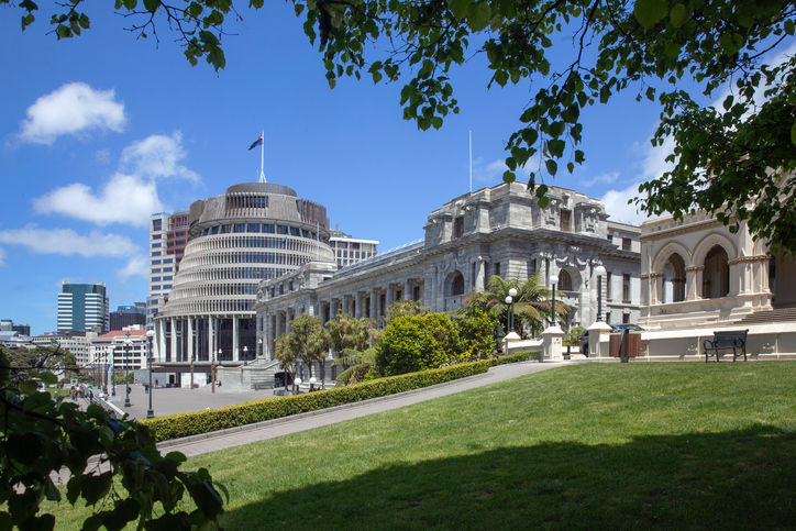 House of parliament at Wellington Capitol of New Zealand. The Beehive