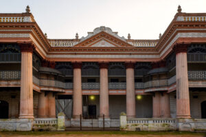 Rajshahi Historic Puthia Rajbari Palace with Neoclassical Architecture in Puthia, Rajshahi, Bangladesh.