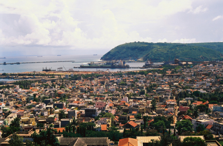Vishakhapatnam city aerial