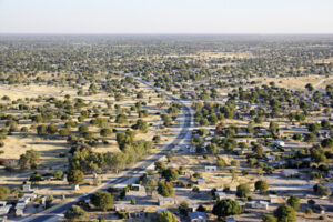 Aeriel View of Maun, near the Okavango Delta