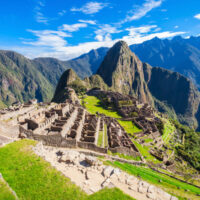 View of the Lost Incan City of Machu Picchu near Cusco, Peru.