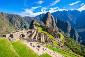 View of the Lost Incan City of Machu Picchu near Cusco, Peru.