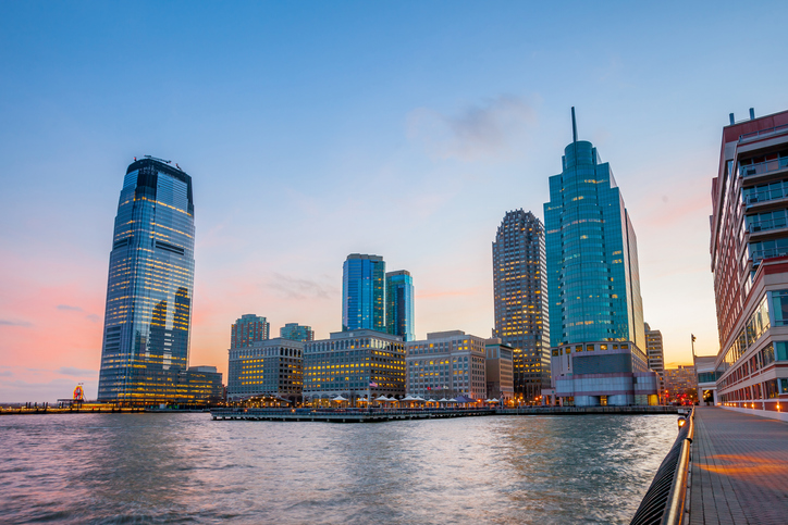 View from Hudson River Waterfront Walkway, Jersey City.