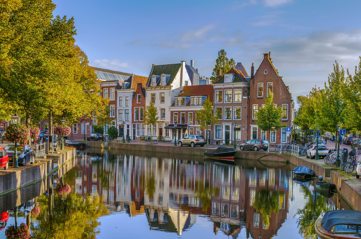 Cityscape of Leiden, Netherlands