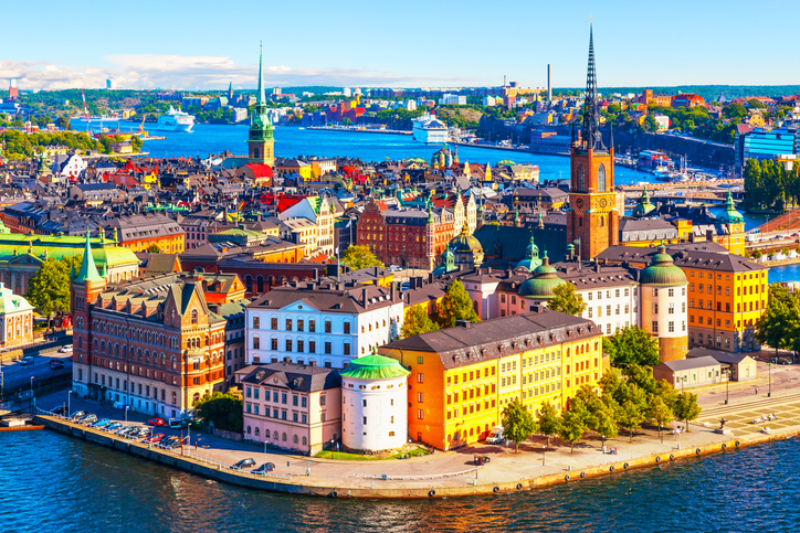 Aerial panorama of Stockholm, Sweden