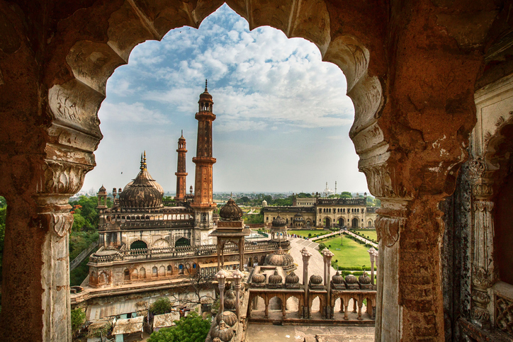 View to Asfi Masjid or Asfi Mosque from Bara Imambara balcony, Lucknow