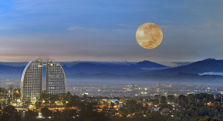 Full Moon Over Bandung