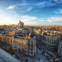aerial view of Madrid, Spain