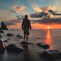 traveling alone near the beach