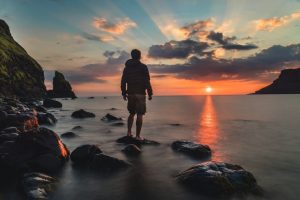 traveling alone near the beach