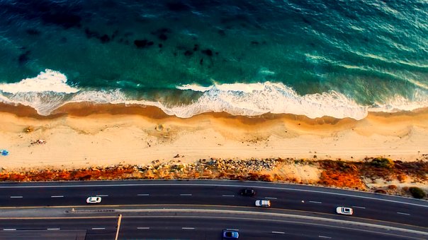 Highway by the beach