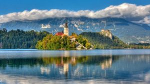lakes-lake-mountains-landscape-island-clouds-forest-bled-slovenia-church-iphone-6-wallpaper