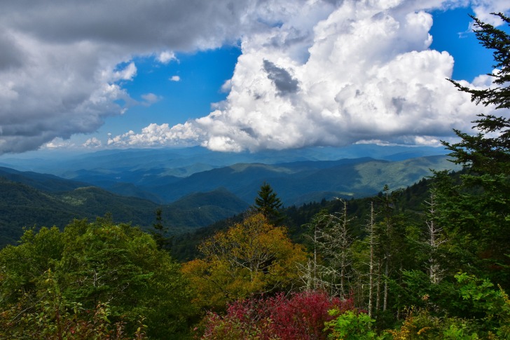 Mountains and a cloudy sky