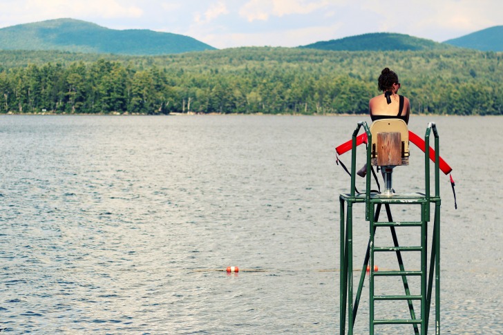 Woman lifeguard