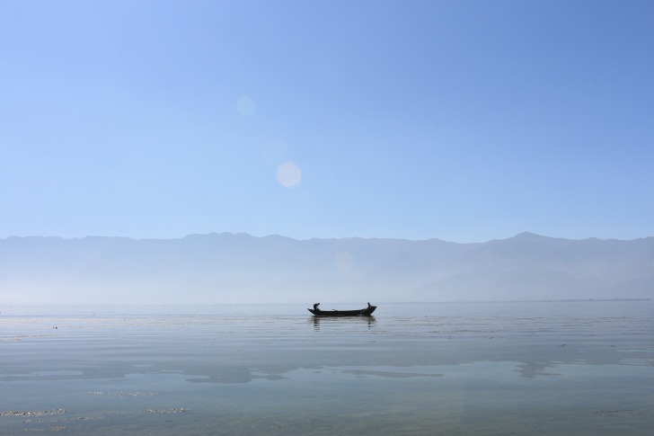 Canoe in the lake