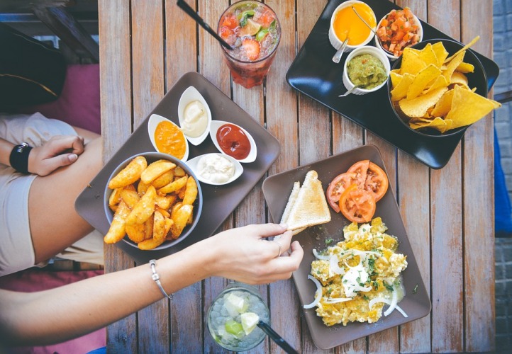 Eating with friends