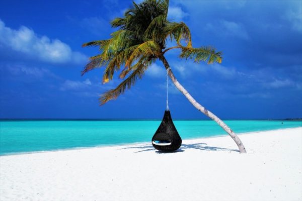 Lazy bed on the beach