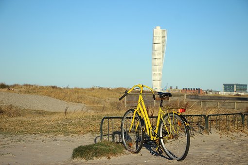 A bike on Malmo beach