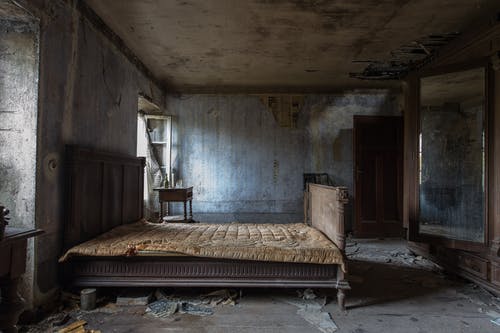 Devastated bedroom