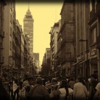 Mexico City crowded street
