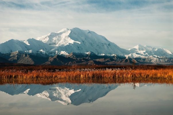 Mountains reflection in a lake