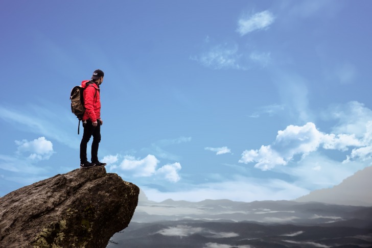 Hiker at the peak