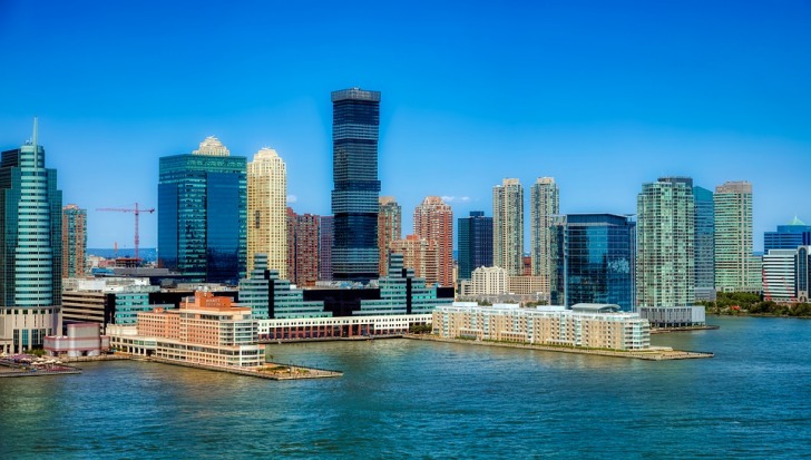 New Jersey Jersey City Urban Skyline