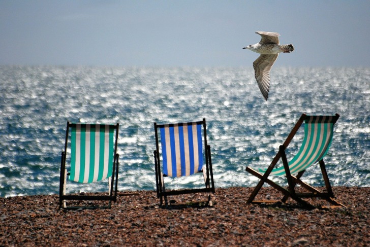 Sunbeds at the beach