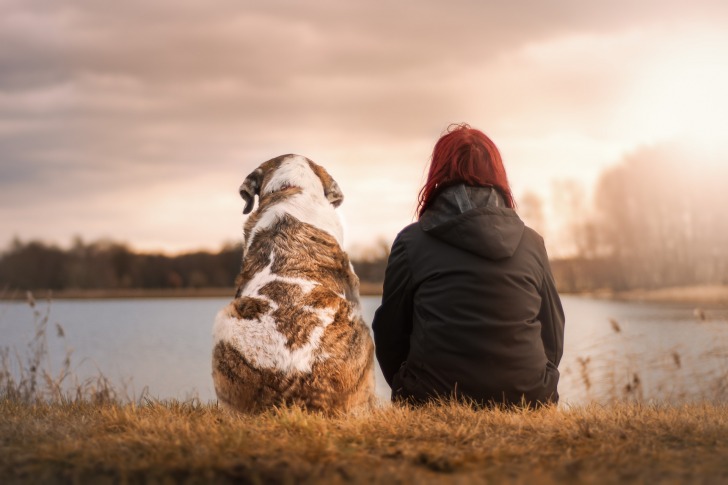 A girl and her pet