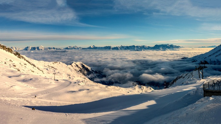 Snowboarding panorama