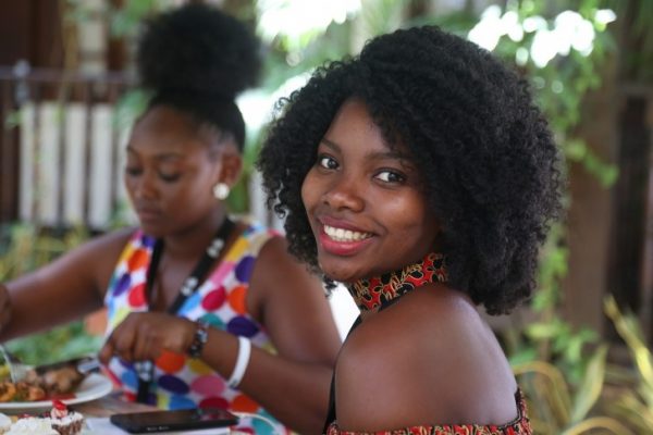 A beautiful girl with curly hair