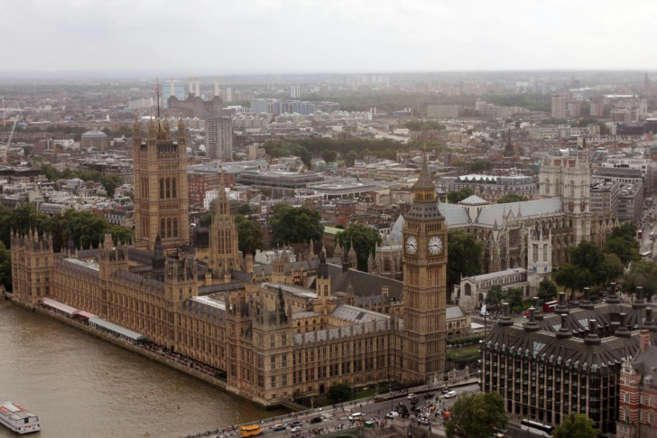 Palace of Westminster and Big Ben in London