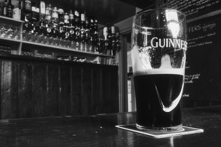A glass of Guinness beer