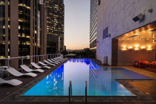 A hotel pool