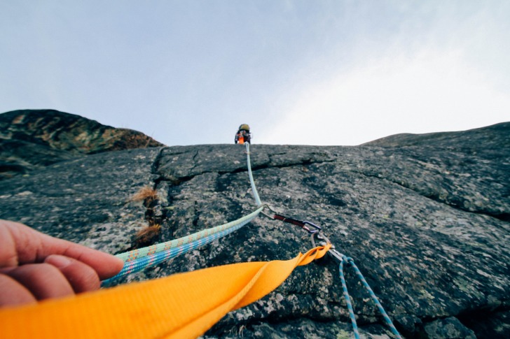Climbers on the rock