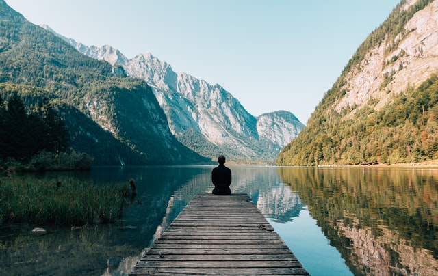 A person on a dock