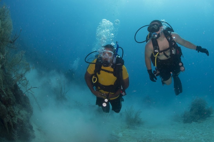 Two scuba divers