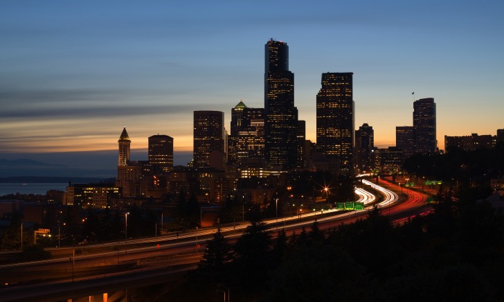 Seattle at night