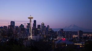 Seattle night skyline