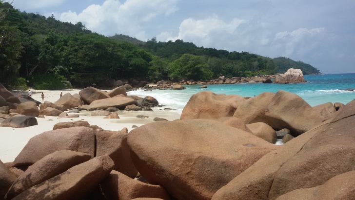 The most famous beach on Praslin Island