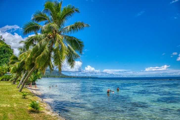 A beach in Tahiti