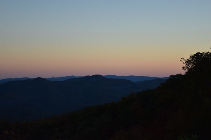 Sunset in the mountains